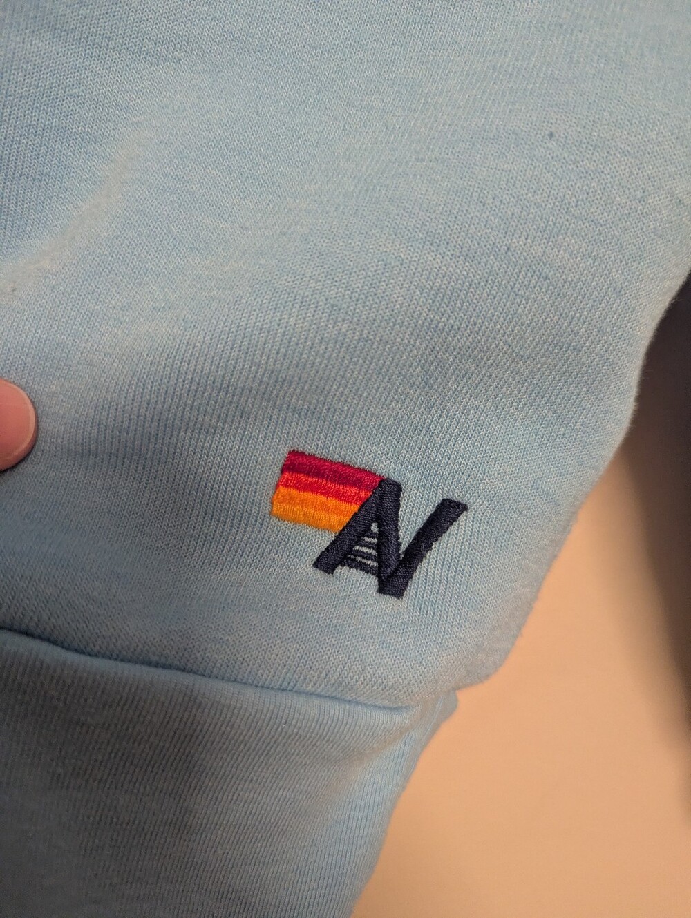 Aviator Nation Glitter Heart Crewneck Sweatshirt - Baby Blue - Picture 13 of 15